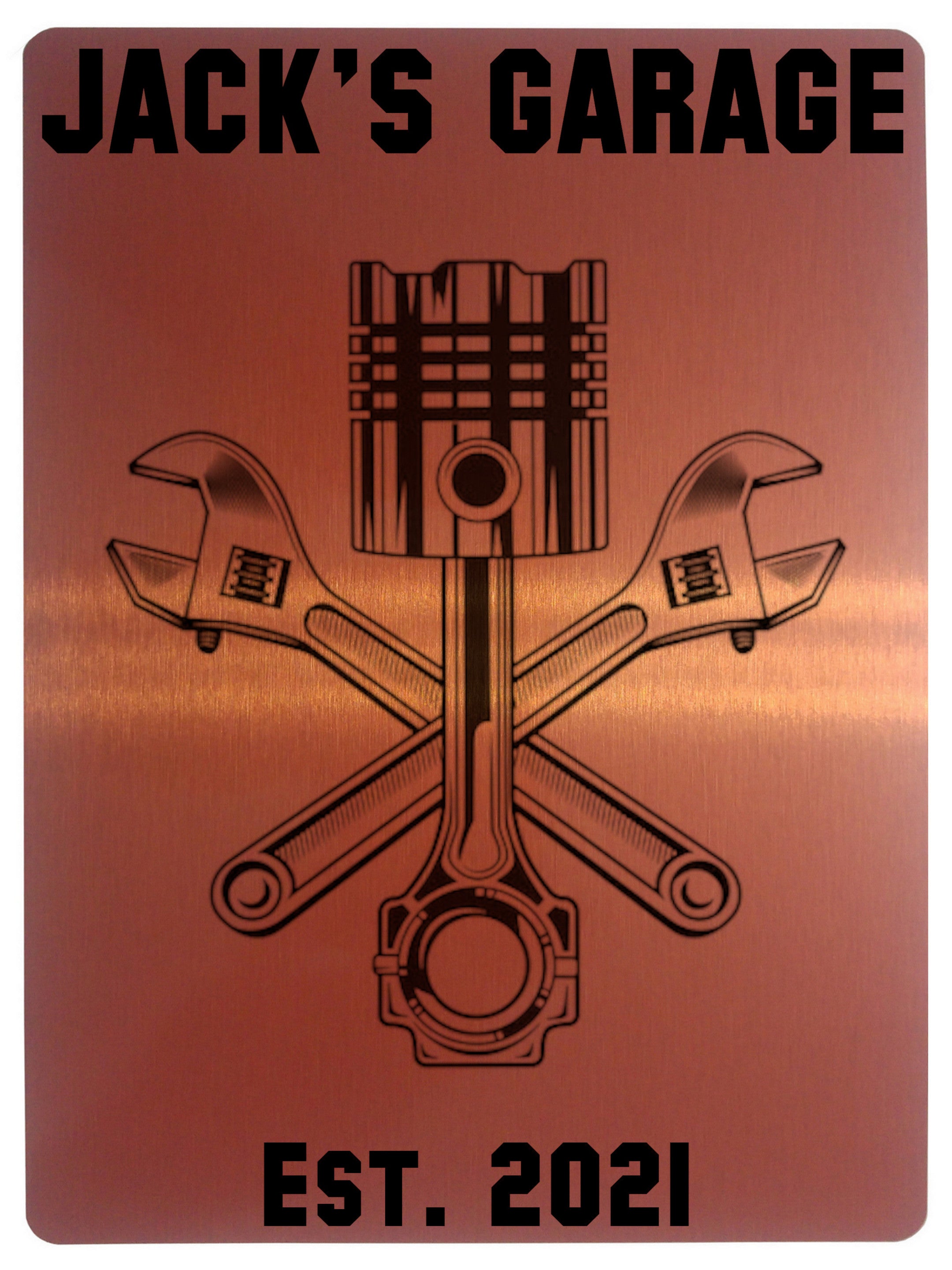 701 Custom Personalised NAME'S GARAGE Car Metal Aluminium Sign Plaque Door Wall Gate