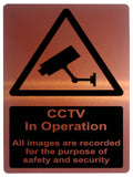 729 CCTV in Operation Safety Metal Aluminium Plaque Sign For Wall Door House Office Pub