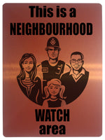 AL039 NEIGHBOURHOOD WATCH area Digitally Printed Metal Aluminium Safety Plaque Sign House