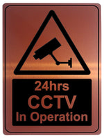 746 24hrs CCTV In Operation Safety Metal Aluminium Plaque Sign Wall House Office Pub Shop