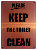 1293 PLEASE KEEP THE TOILET CLEAN Metal Aluminium Plaque Sign Door Shop Bar Pub