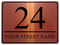 1461 Custom Personalised Address Metal Aluminium Plaque Sign House Door Office