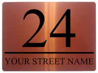 1460 Custom Personalised Address Metal Aluminium Plaque Sign House Door Office