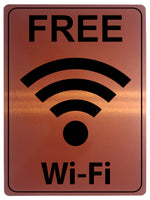 1535 FREE Wi-Fi Metal Aluminium Plaque Sign For Office Pub Bar Restaurant Hotel