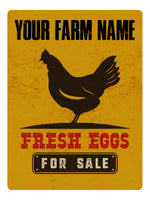 541 FRESH EGGS FOR SALE Custom Personalised Metal Aluminium Plaque Cottage Vintage Sign