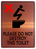 1858 PLEASE DO NOT DESTROY THIS TOILET Funny Metal Aluminium Plaque Sign