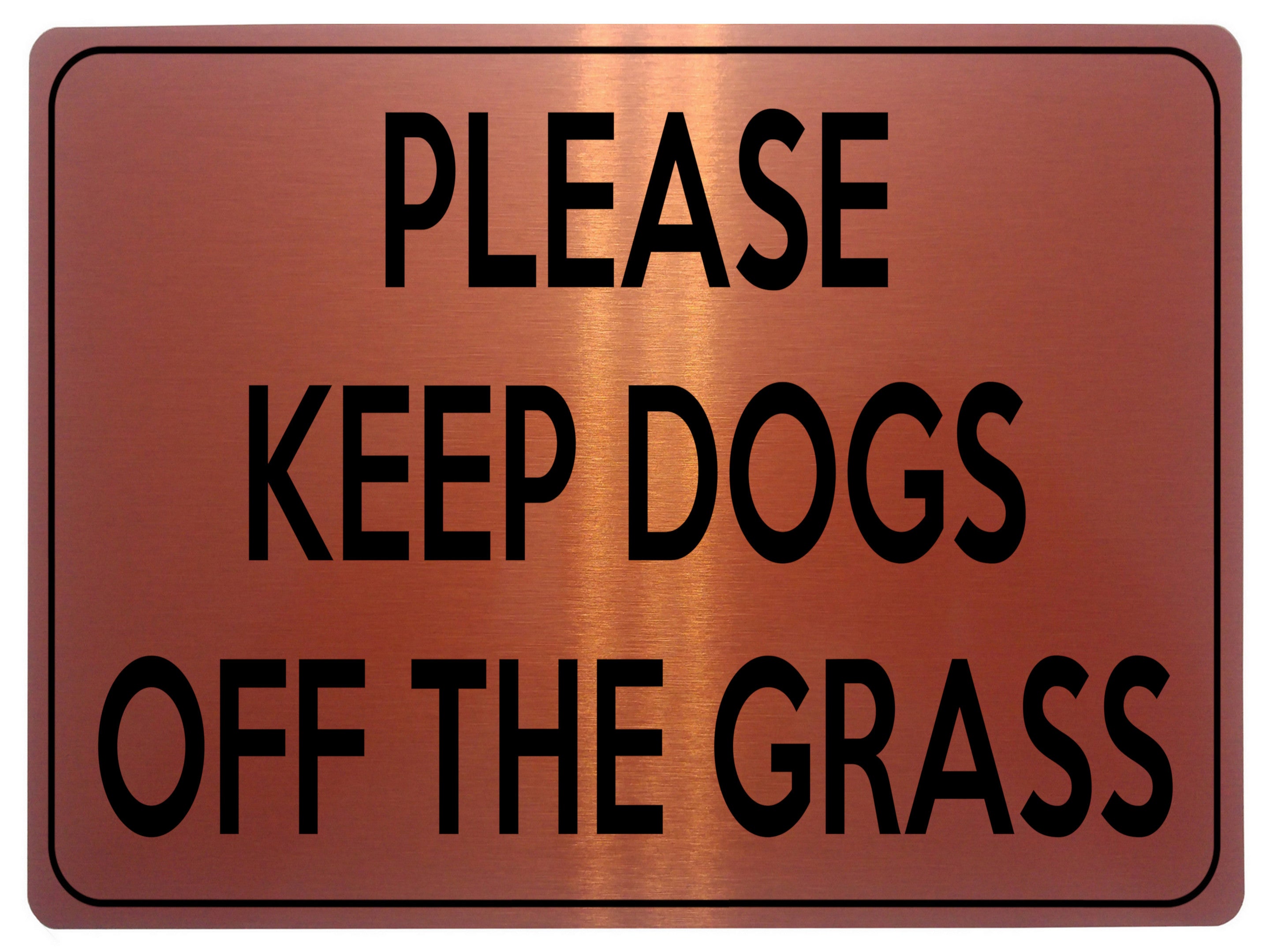 1812 PLEASE KEEP DOGS OFF THE GRASS Garden Metal Aluminium Plaque Sign