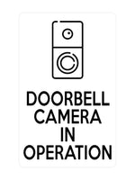 P006 DOORBELL CAMERA IN OPERATION Door Gate Plastic PVC Plaque Sign Card