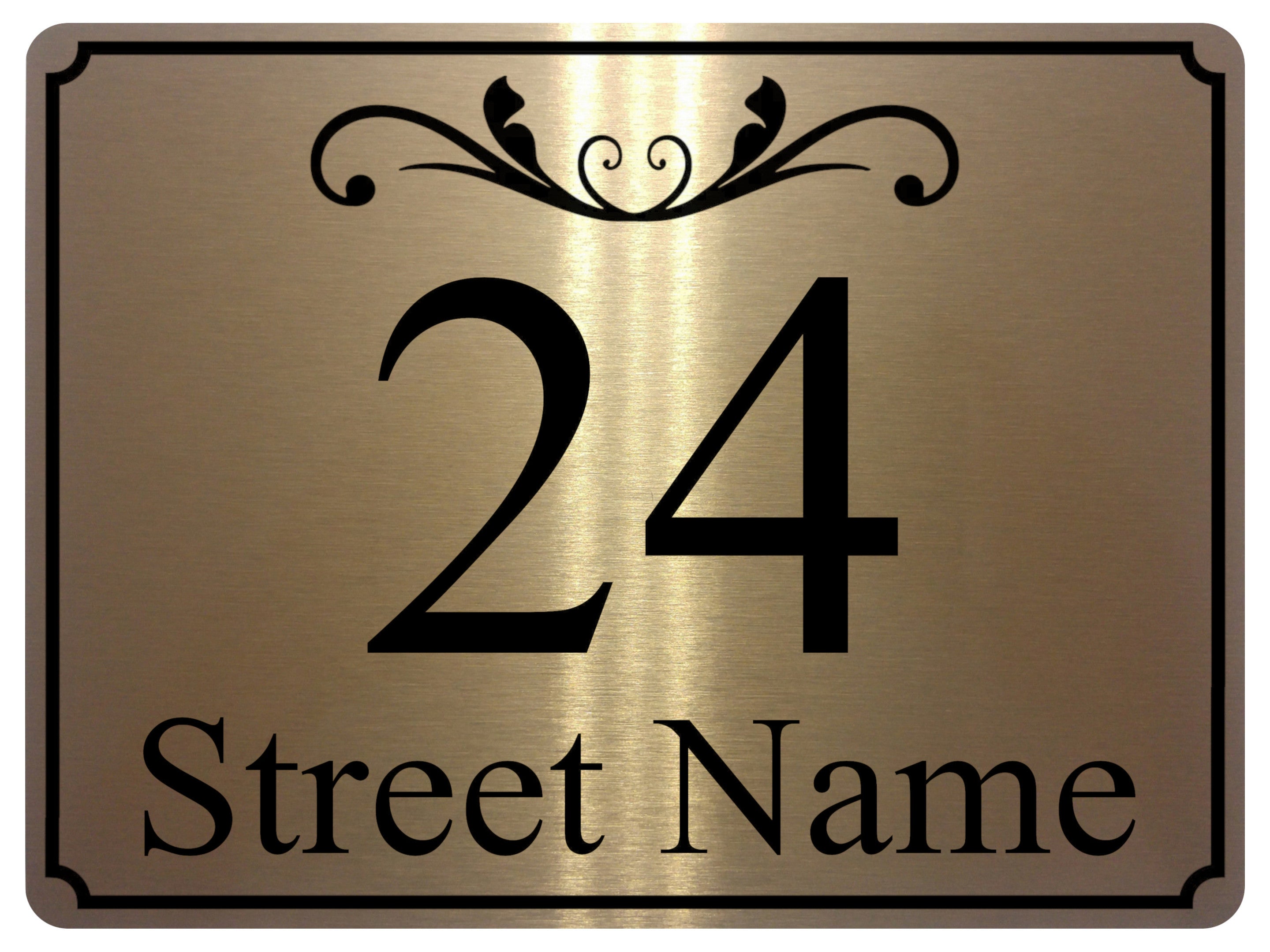 1457 Custom Personalised Address Metal Aluminium Plaque Sign House Door Gate