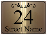 1457 Custom Personalised Address Metal Aluminium Plaque Sign House Door Gate