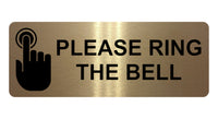 AL012 PLEASE RING THE BELL Metal Aluminium Plaque Sign Door Gate House Office