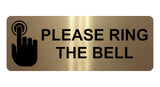 AL012 PLEASE RING THE BELL Metal Aluminium Plaque Sign Door Gate House Office