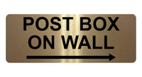 1370 POST BOX ON WALL Arrow Right Metal Aluminium Plaque Sign House Office Door