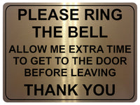 1324 PLEASE RING THE BELL Metal Aluminium Plaque Sign House Office Door Gate