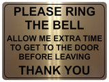 1324 PLEASE RING THE BELL Metal Aluminium Plaque Sign House Office Door Gate