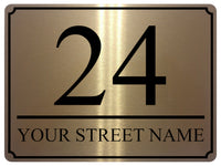 1461 Custom Personalised Address Metal Aluminium Plaque Sign House Door Office