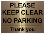 AL062 KEEP CLEAR NO PARKING Digitally Printed Metal Aluminium Plaque Sign Door Gate House