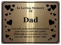 1403 In Loving Memory Of Dad Memorial Funeral Metal Aluminium Plaque Sign