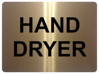 1386 HAND DRYER Metal Aluminium Plaque Sign Toilet Shop Bar Restaurant Hotel