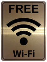 1535 FREE Wi-Fi Metal Aluminium Plaque Sign For Office Pub Bar Restaurant Hotel