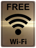 1535 FREE Wi-Fi Metal Aluminium Plaque Sign For Office Pub Bar Restaurant Hotel