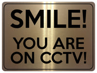 1554 SMILE! YOU ARE ON CCTV! Safety Metal Aluminium Plaque Sign House Office