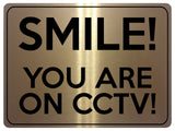 1554 SMILE! YOU ARE ON CCTV! Safety Metal Aluminium Plaque Sign House Office