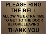 1323 PLEASE RING THE BELL Metal Aluminium Plaque Sign House Office Door Gate