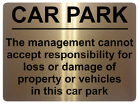 AL049 CAR PARK Safety Vehicle Digitally Printed Metal Aluminium Plaque Sign Gate