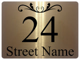 1456 Custom Personalised Address Metal Aluminium Plaque Sign House Door Gate