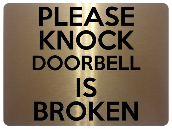 253 PLEASE KNOCK BEFORE ENTERING Metal Aluminium Door Sign Plaque House  Office