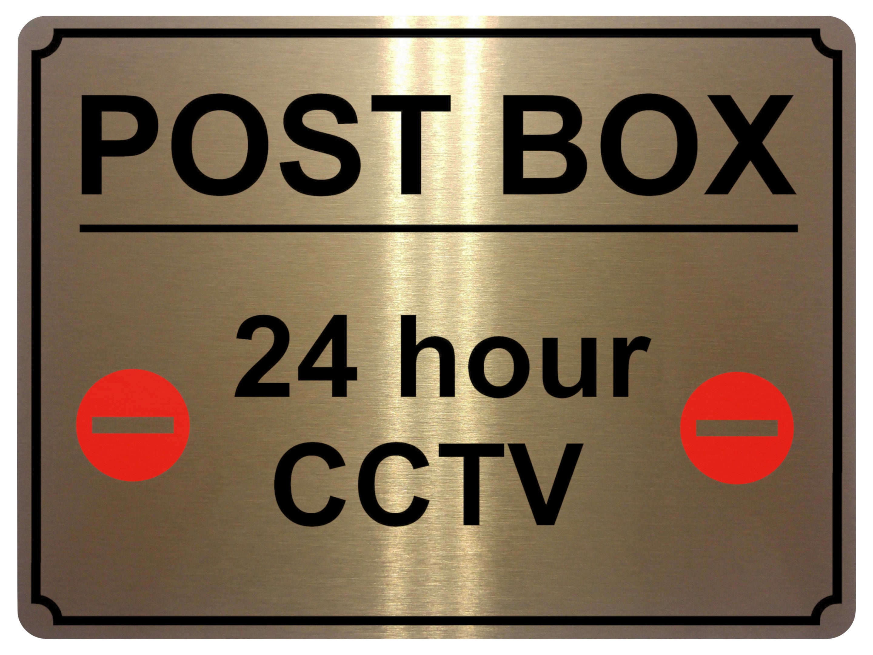 1427 POST BOX 24 hour CCTV Metal Aluminium Plaque Sign Door House Office Parcels