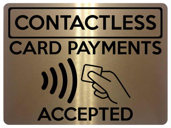 Offline Card Sign 1646 CONTACTLESS CARD PAYMENT ACCEPTED Metal Aluminium Plaque Sign Sho ...