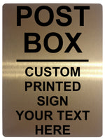 530 Custom Personalised POST BOX Metal Plaque Sign For Door House Gate Letters Parcels