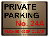 1697 Custom Personalised PRIVATE PARKING Number Metal Aluminium Plaque Sign