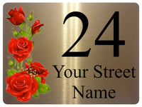 AL021 Custom Personalised Address Metal Aluminium Sign Plaque Door Gate House Office