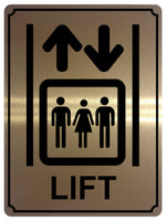 1409 LIFT Information Metal Aluminium Plaque Sign Hotel Shop Restaurant Elevator