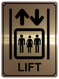 1409 LIFT Information Metal Aluminium Plaque Sign Hotel Shop Restaurant Elevator