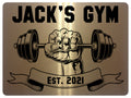 AL009 Custom Personalised Gym Name Fitness Metal Aluminium Sign Plaque Door House