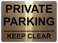 AL054 PRIVATE PARKING KEEP CLEAR Digitally Printed Metal Aluminium Plaque Sign Door Gate