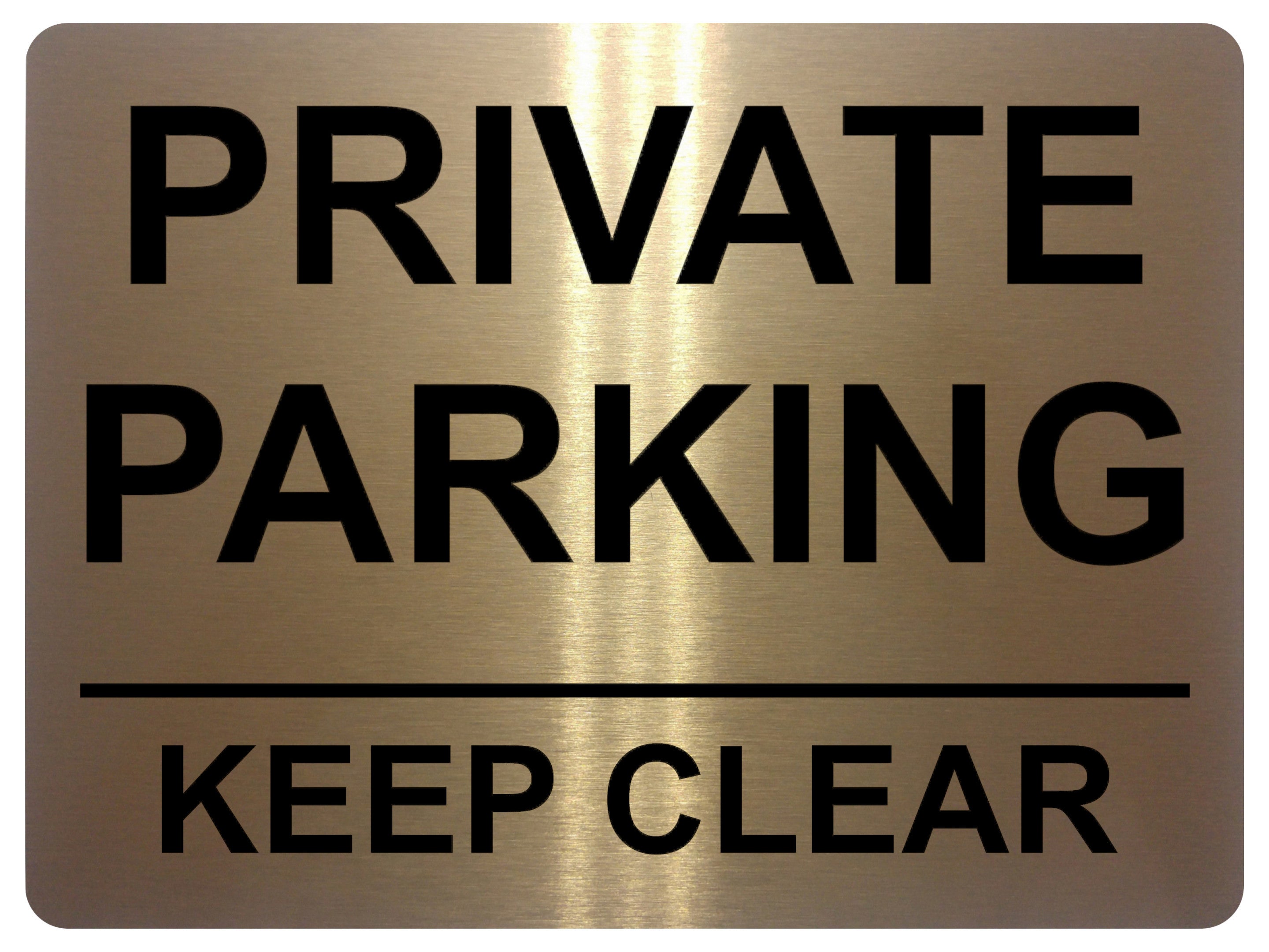 AL054 PRIVATE PARKING KEEP CLEAR Digitally Printed Metal Aluminium Plaque Sign Door Gate