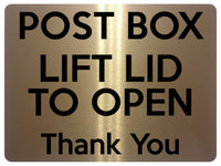 1776 POST BOX LIFT LID TO OPEN Thank You Door Metal Aluminium Plaque Sign