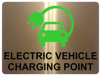 AL029 ELECTRIC VEHICLE CHARGING POINT Digitally Printed Metal Aluminium Plaque Sign Door