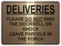 1748 DELIVERIES PLEASE DO NOT RING DOORBELL OR KNOCK Metal Aluminium Plaque Sign