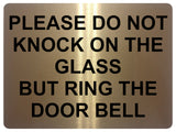 AL041 DO NOT KNOCK RING THE BELL Digitally Print Metal Aluminium Plaque Sign Door House