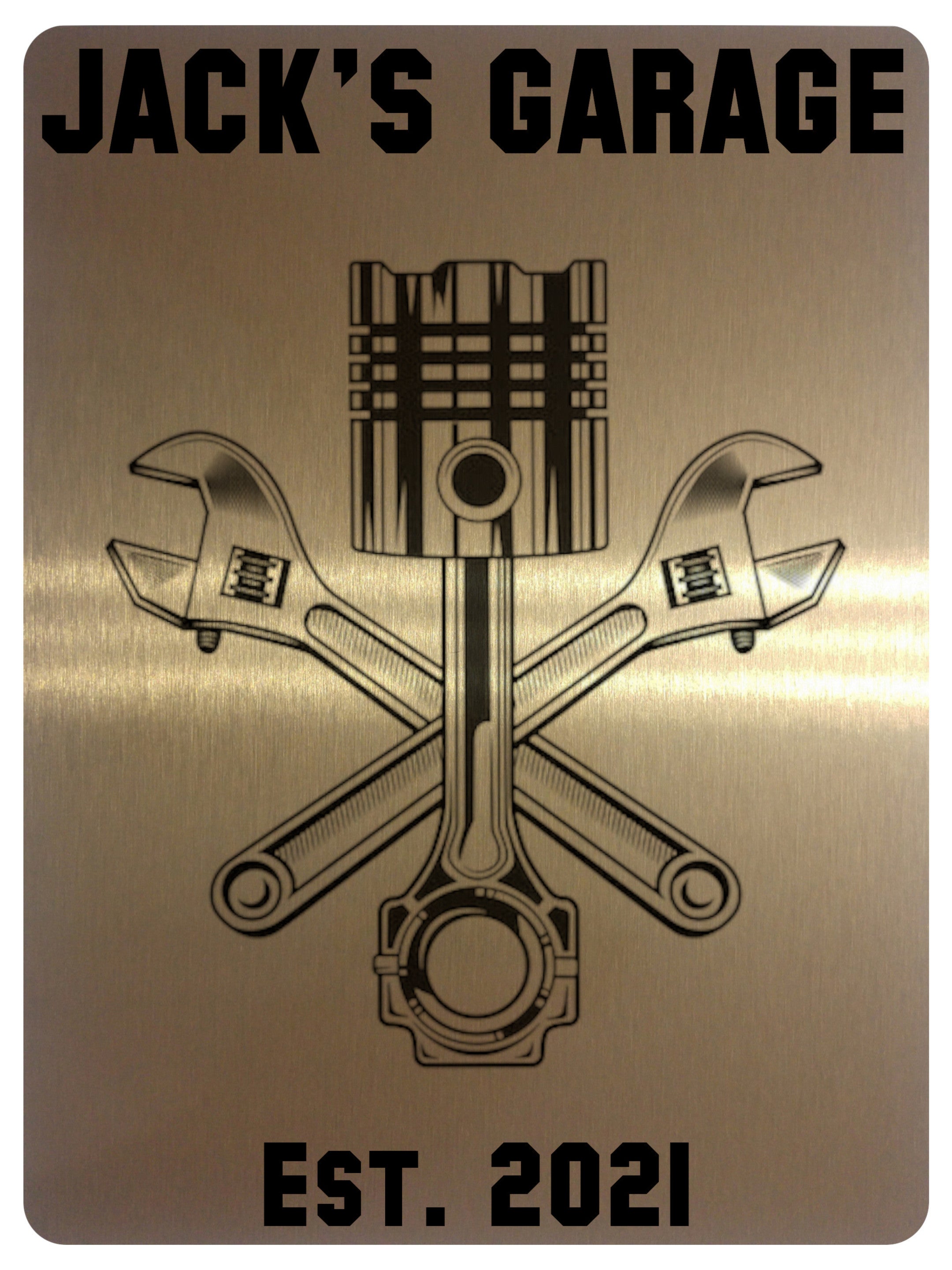 701 Custom Personalised NAME'S GARAGE Car Metal Aluminium Sign Plaque Door Wall Gate