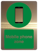 774 Moblie phone zone Metal Aluminium Plaque Sign Door Wall Gate House Office