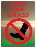 807 KEEP OFF GRASS Metal Aluminium Plaque Sign For House Garden Lawn