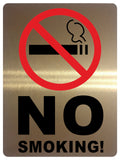 1284 NO SMOKING! Metal Aluminium Plaque Sign For Door Wall House Office Pub Bar