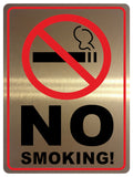 1285 NO SMOKING! Metal Aluminium Plaque Sign For Door Wall House Office Pub Bar